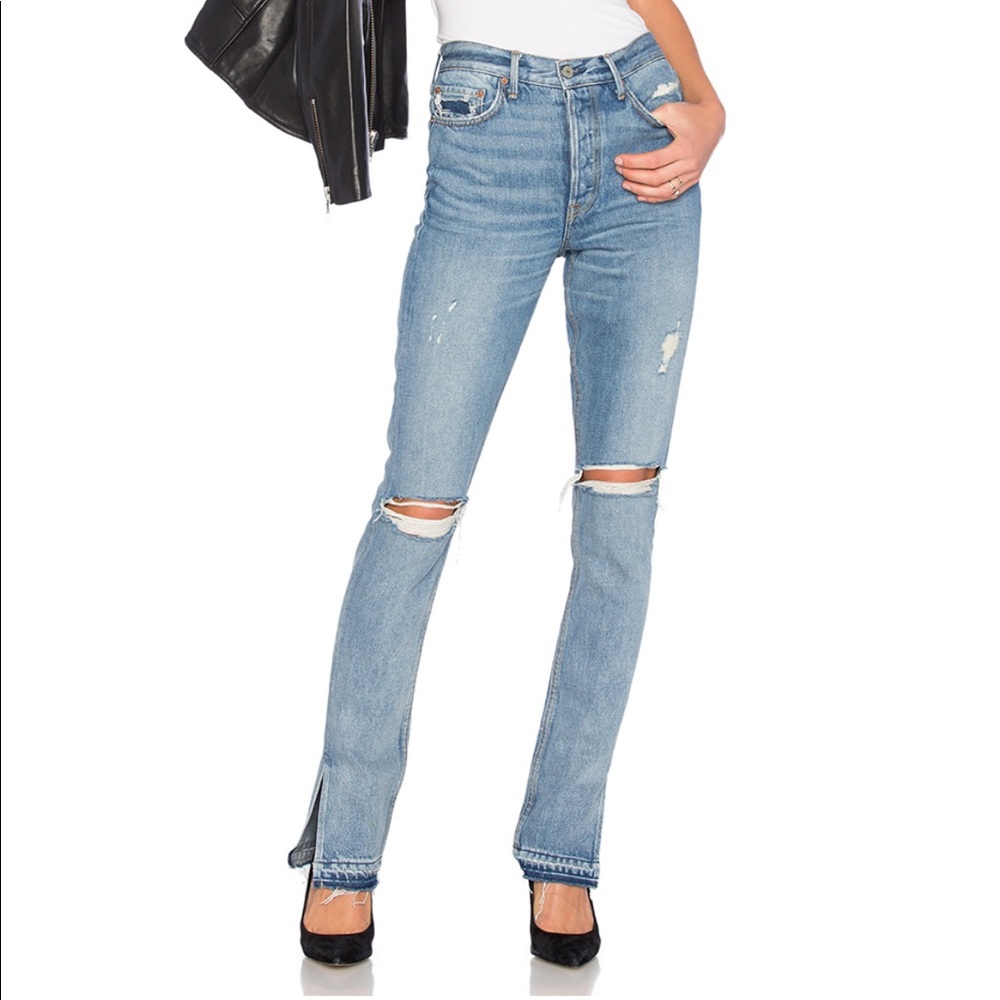 GRLFRND Natalia High Rise Skinny Split Jean